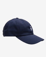 Side view of the navy Flying Z Ball Cap showing the crown and brim