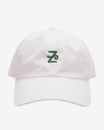 White Flying Z Ball Cap by Zephan Parker, embroidered Flying Z mark, made in Houston, Texas