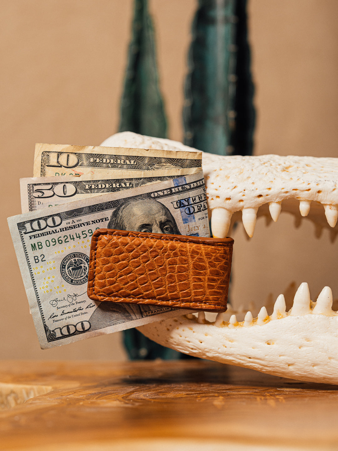 Fort Knox Exotic Alligator Money Clip