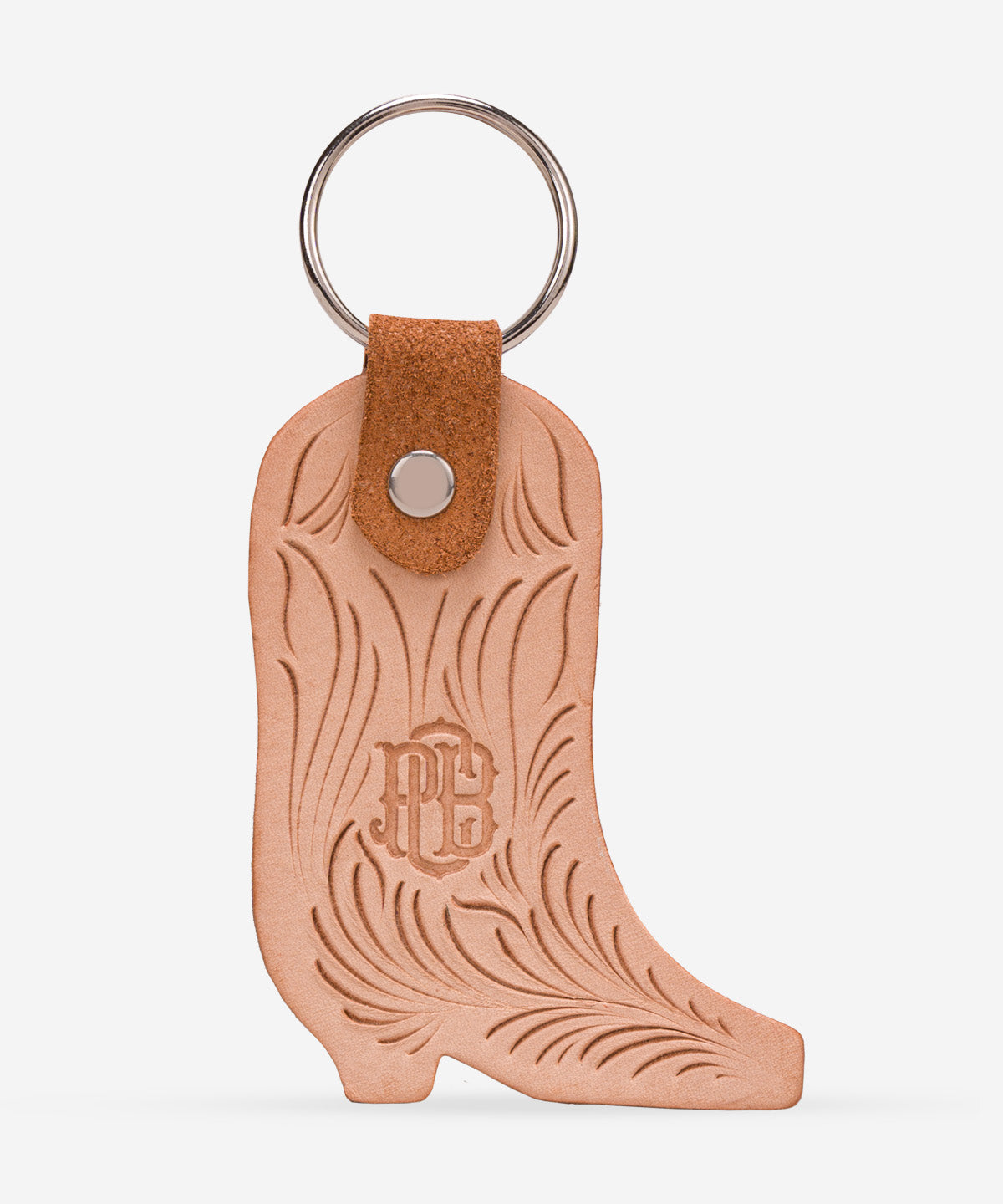 Hand Tooled Leather Keychain