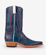 Side view of the Ray Jones Boot showing the 12-inch top and 1½-inch Western walking heel