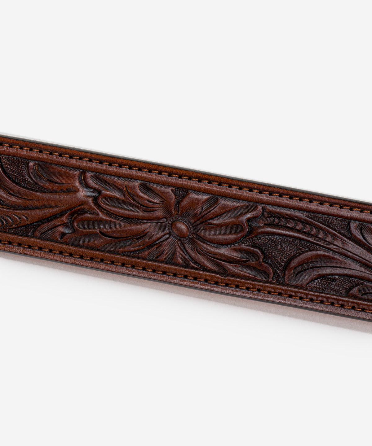 Tapered Floral Western Tooled Belt